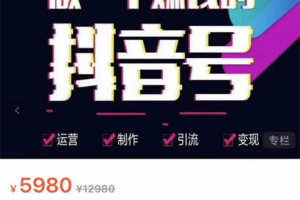 抖音同城房产号，同城房产号运营及变现实操课【价值5980元】