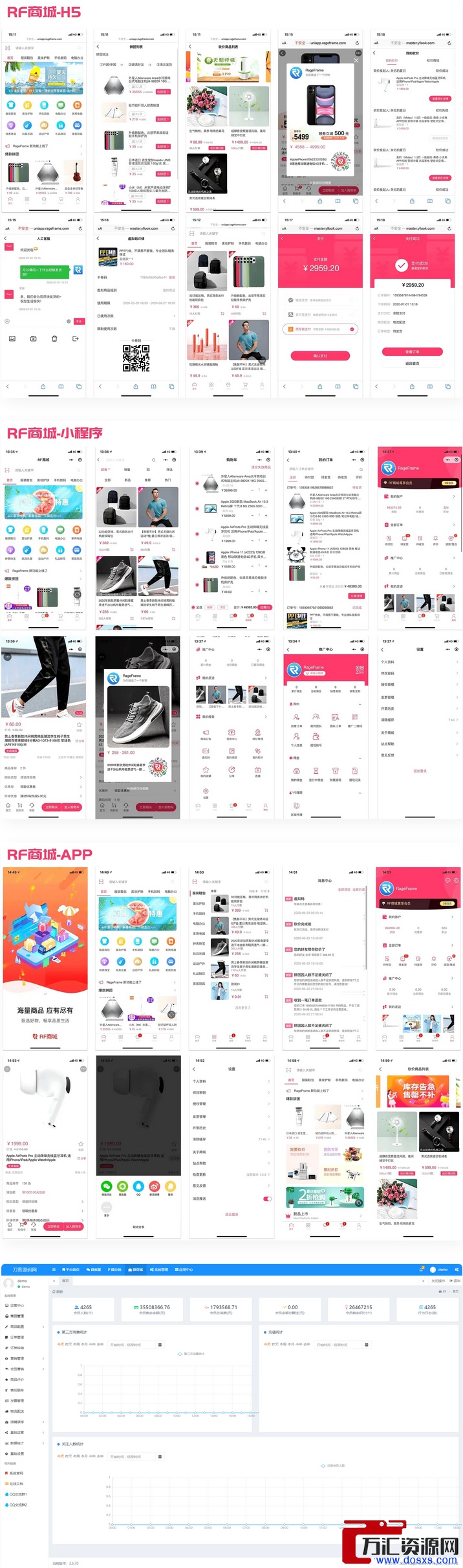 全开源的基础商城销售功能的开源微商城